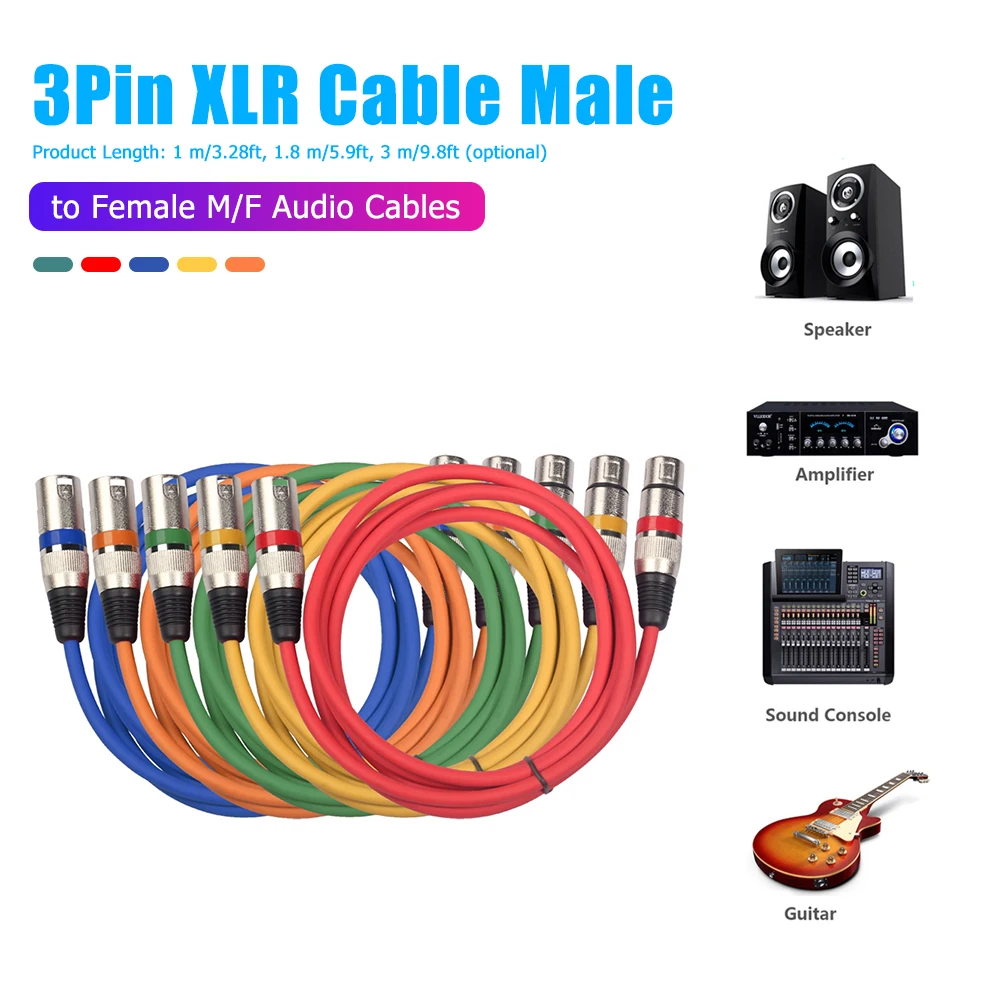 ׷ ͼ  ̺ ͽټ ̾, 3  XLR -XLR  ̺, 5 