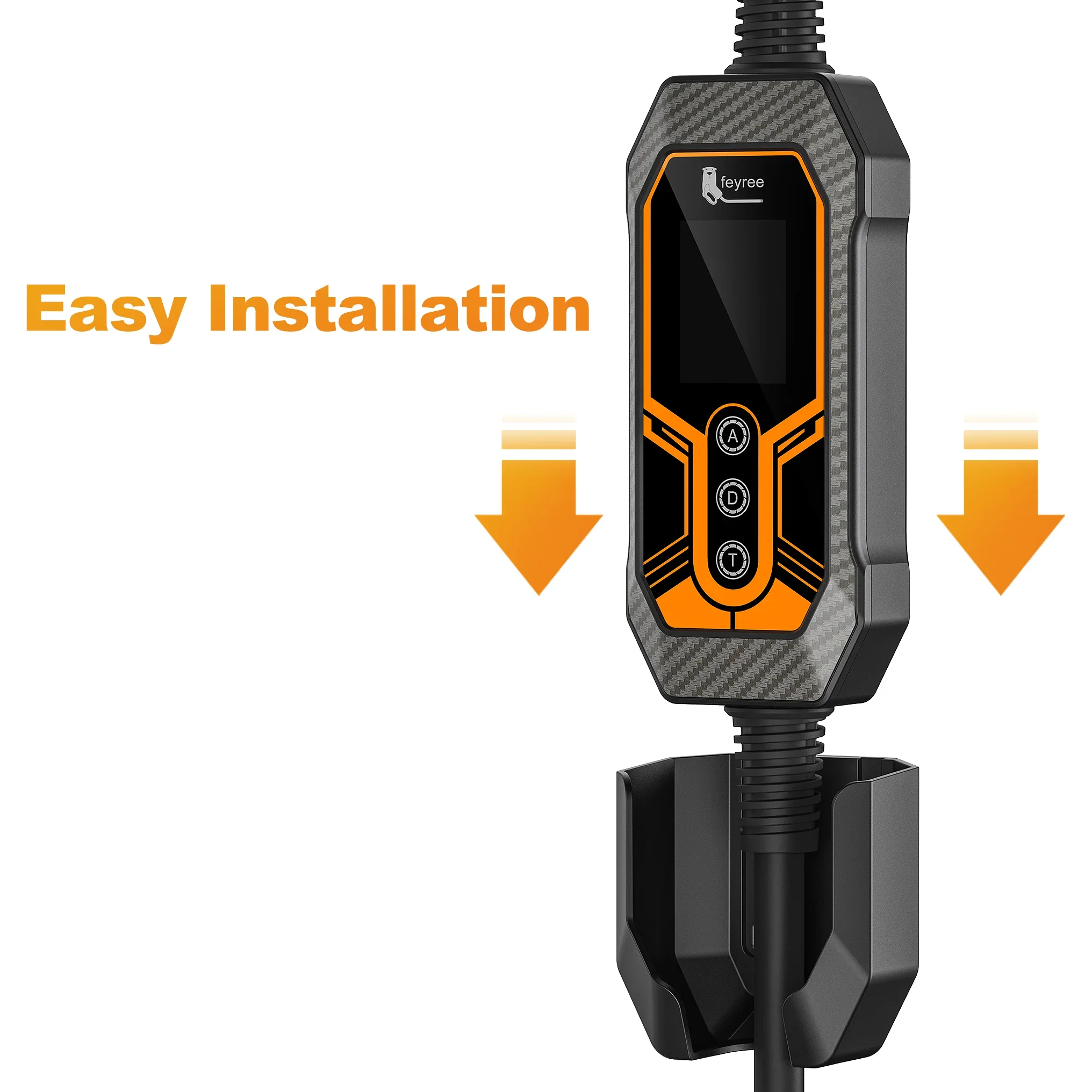 High-Strength Wall Mount Hook for Portable EV Chargers - Easy Installation