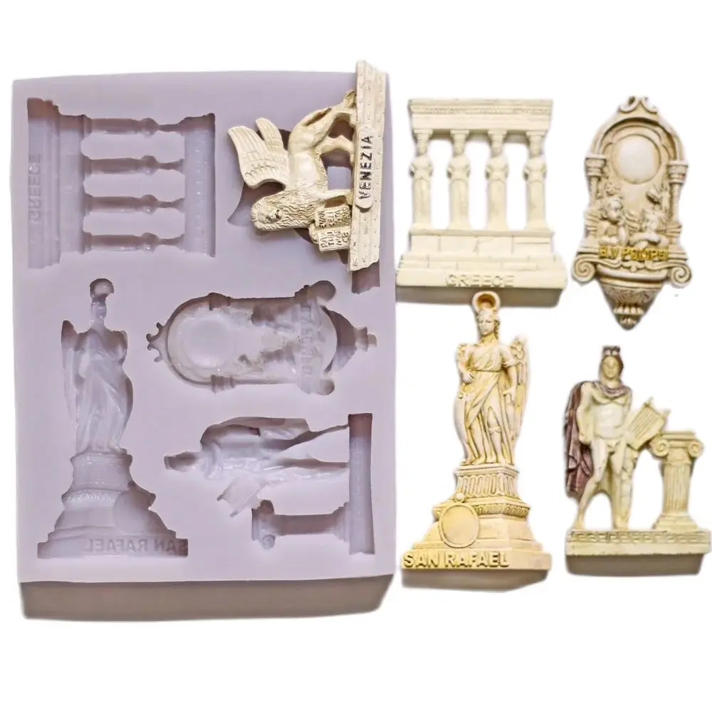 Set 7 Stampi In Silicone Barocco – Per Torte, Cioccolato, Pasta Di Zucchero E Argilla