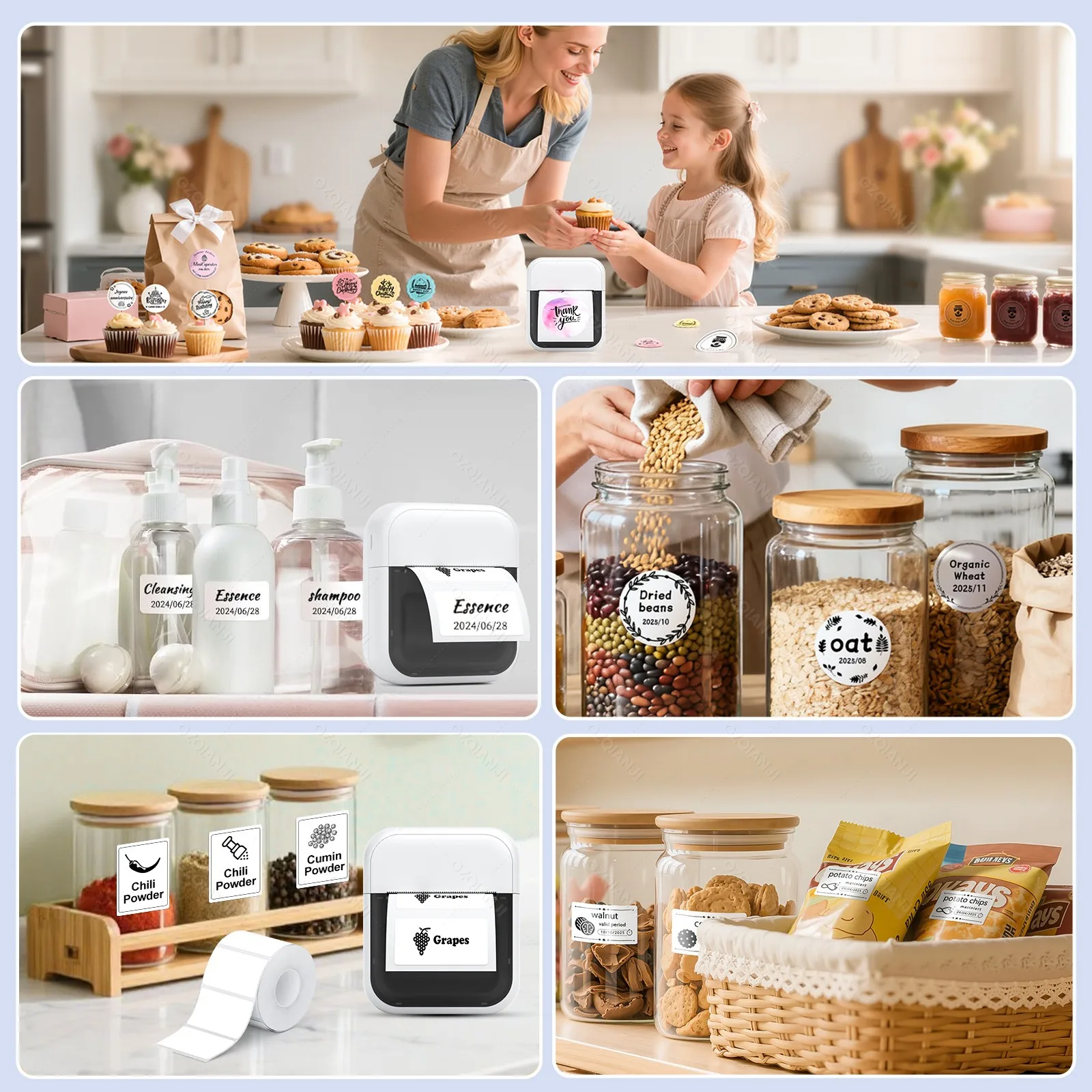 50mm 열전사 라벨 프린터 C50 휴대용 블루투스 자체 접착 스티커 프린터 선물/DIY 창의적/마킹 기계에 사용