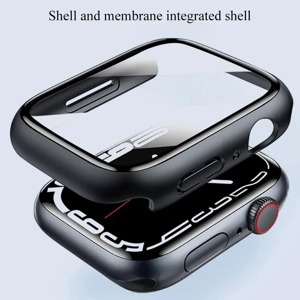 Vetro Temperato + Cover Per Accessori Apple Watch 45Mm 41Mm 44Mm 40Mm 42Mm Proteggi Schermo Apple Watch Case Serie 9 4 5 6 Se 7 8
