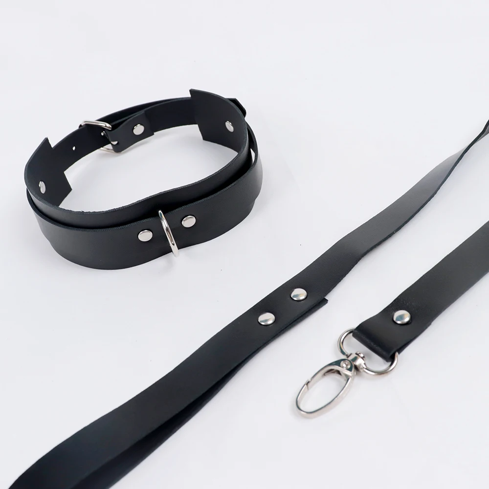 Sex Party Toys Erotic Sex Toy Sex Toys Sex Bondage Toys BDSM Collar Leash Ring PU Leather Lover Role Play