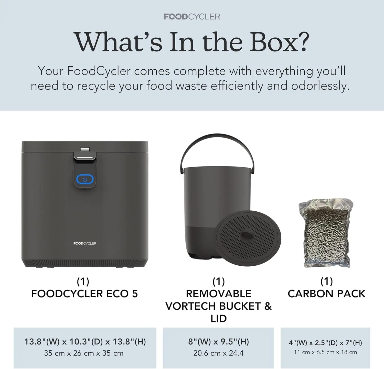 Eco 5 - Award-winning Home Food Processor and Recycler - Kitchen Countertop Compost Alternative 5