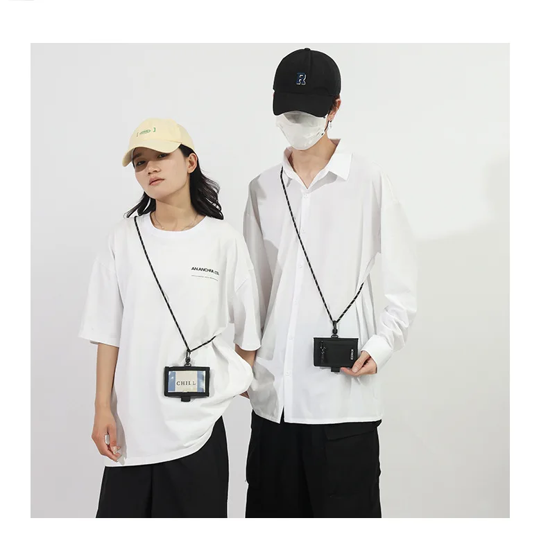 Unisex Geldbörsen Neue Japanische Harajuku Trendy Plaid Hängenden Hals Umhängetasche Geldbörsen Einfache Vielseitige Multifunktionale Karte Taschen – Detail 11