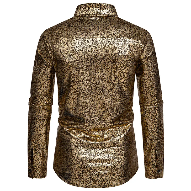 Description Picture 5 of itemBrand New Bronzing Red Dress Shirts Men 2024 Fashion Party Banquet Prom Tuxedo Shirts Male Stylish Trend Nightclub Stage Chemise