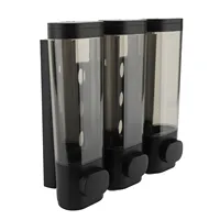 Liquid Soap Dispenser 300ml Leakproof 3 in 1 Wall Mount Press Liquid Dispenser ABS Reusable Transparent for Bathroom 1