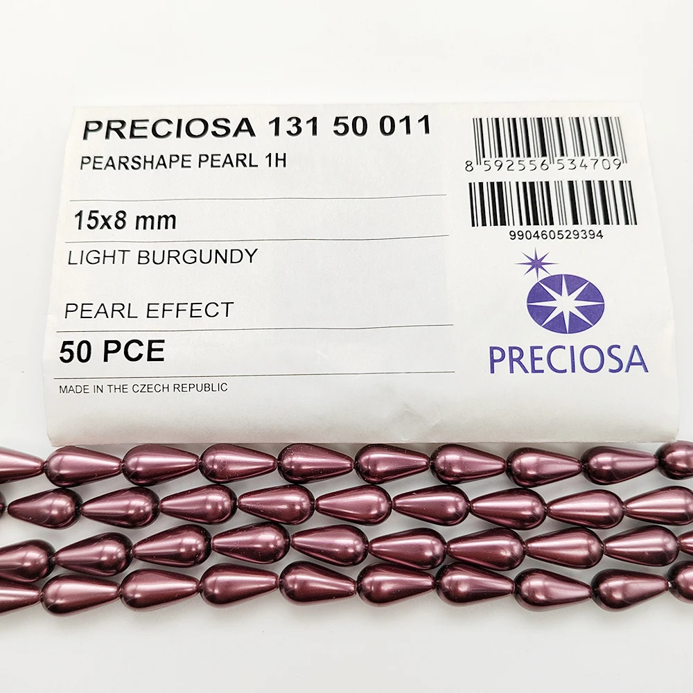 100 % echtes Preciosa 13150011 Birnenförmige Perle, 1H Tropfenperlen mit vollständig gebohrtem Loch für DIY-Schmuck – Detail 4