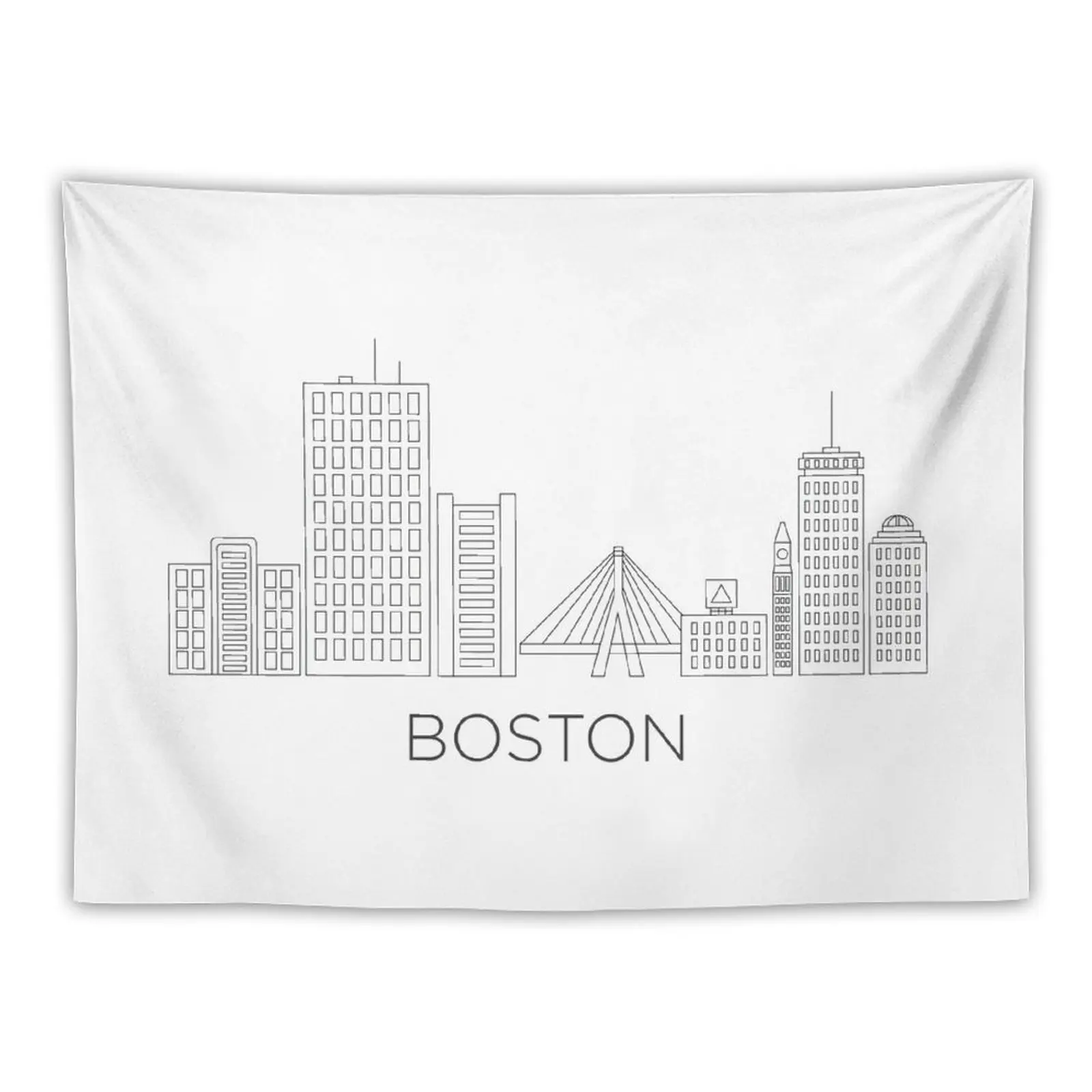 

New Boston Skyline Tapestry Room Decoration Accessories Aesthetics For Room