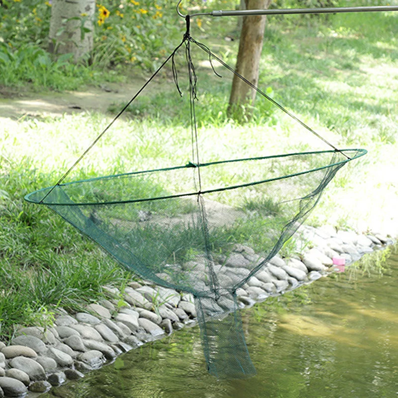 Fishing Net Case Portable Foldable Fishing Net Cage Round Open Pull Lobster For Travel Port Boat fishing net
