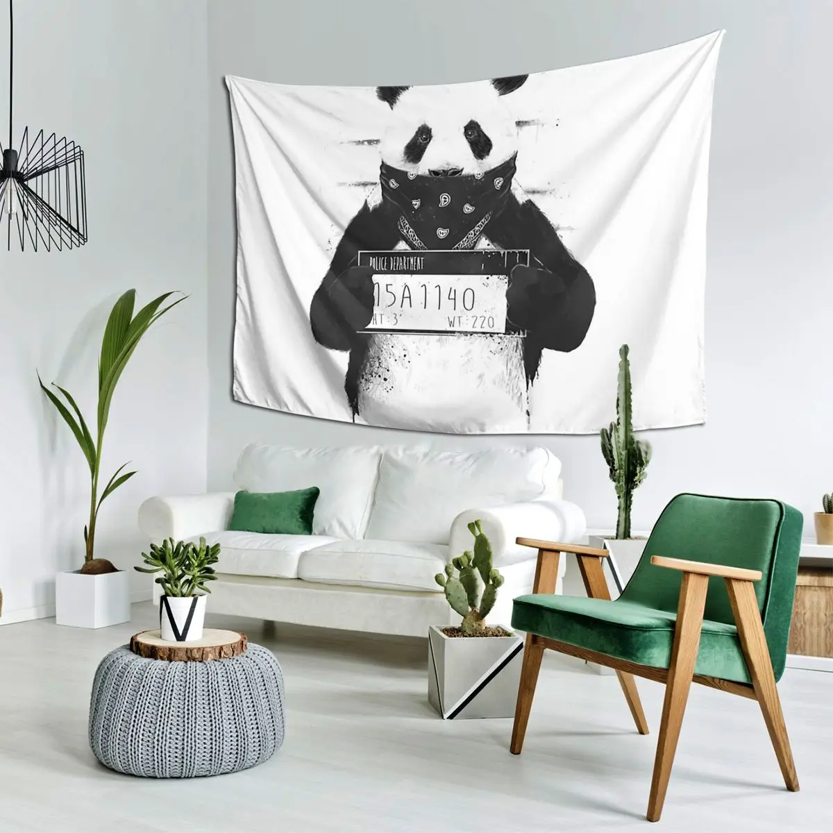 

Bad Panda Tapestry Decoration Art Aesthetic Tapestries for Living Room Bedroom Decor Home Funny Wall Cloth Wall Hanging