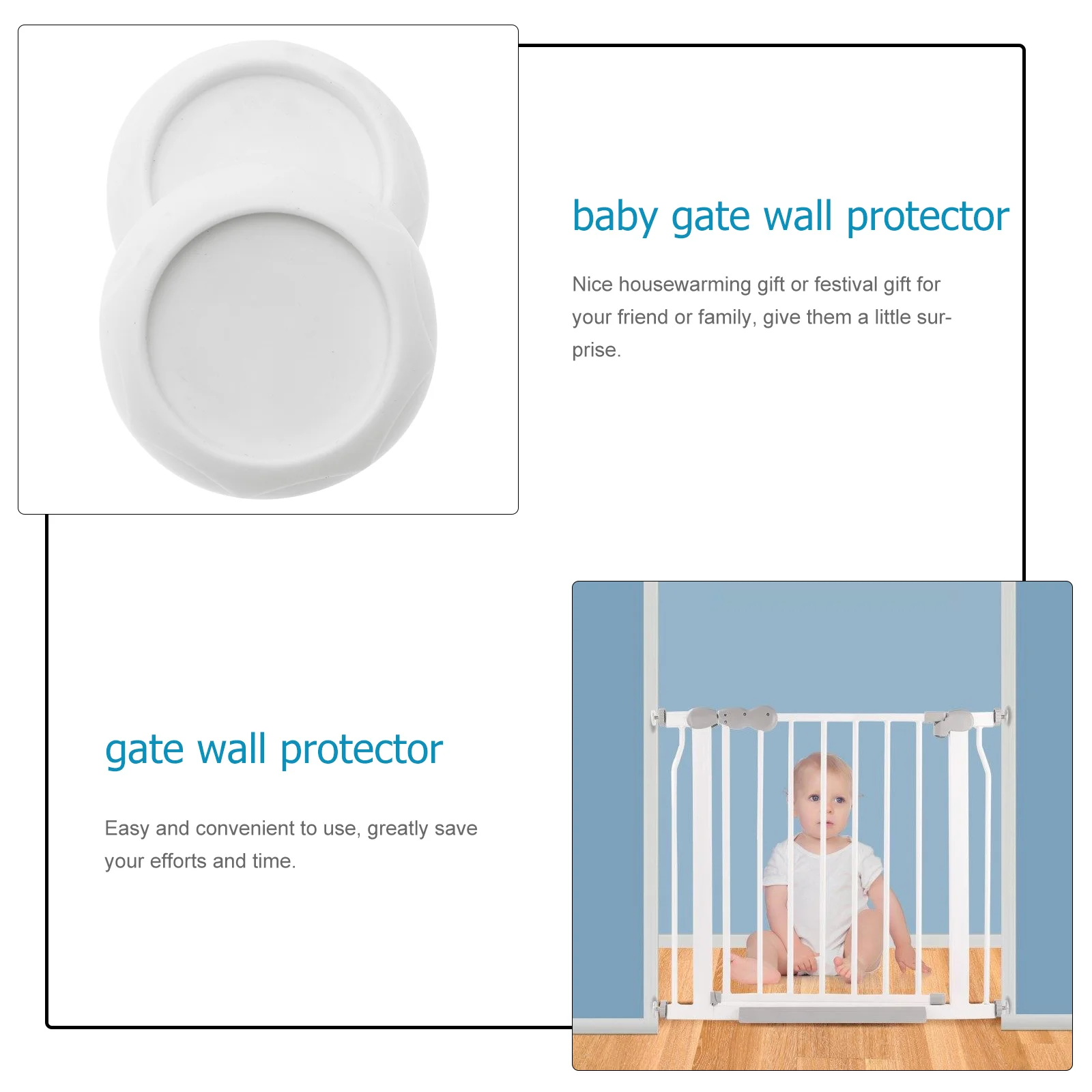 2 Pcs Wall Protector Baby Gate Cups Padding Kids Indoor Safety Gates The Fence Pet