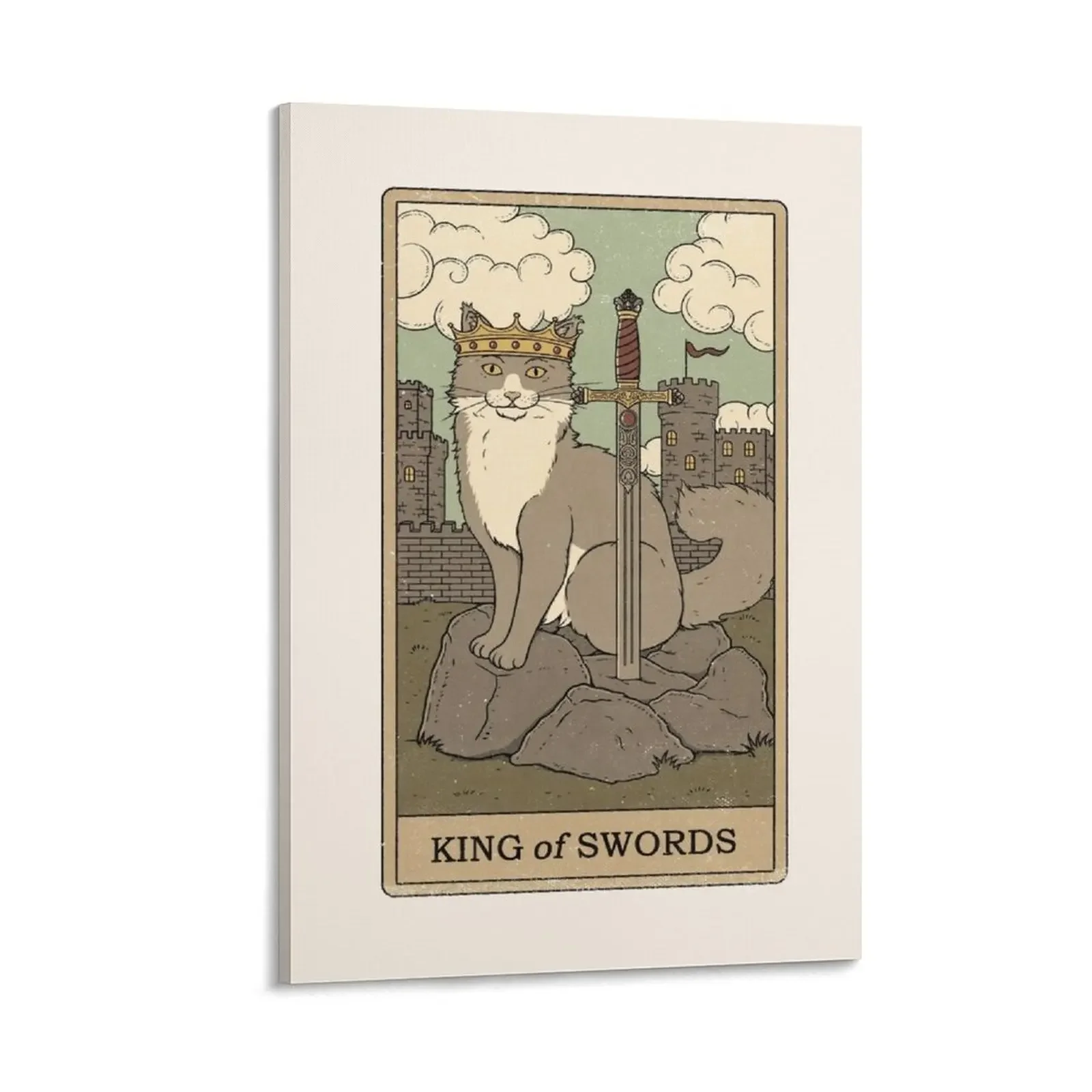 

King of Swords Canvas Painting home decors accessories aesthetic room decor