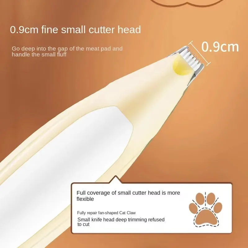 Rechargeable Pet Hair Trimmer Low Noise Grooming Tool for Cat Dogs