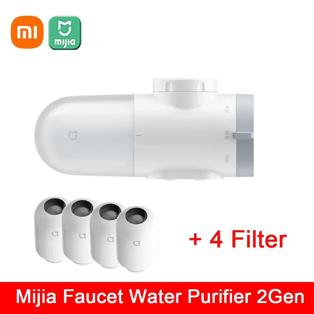 

Очистители для водопроводного крана Xiaomi Mijia 2Gen, Перколятор для кухонного крана, фильтр для воды с активированным углем, фильтрующее устройство