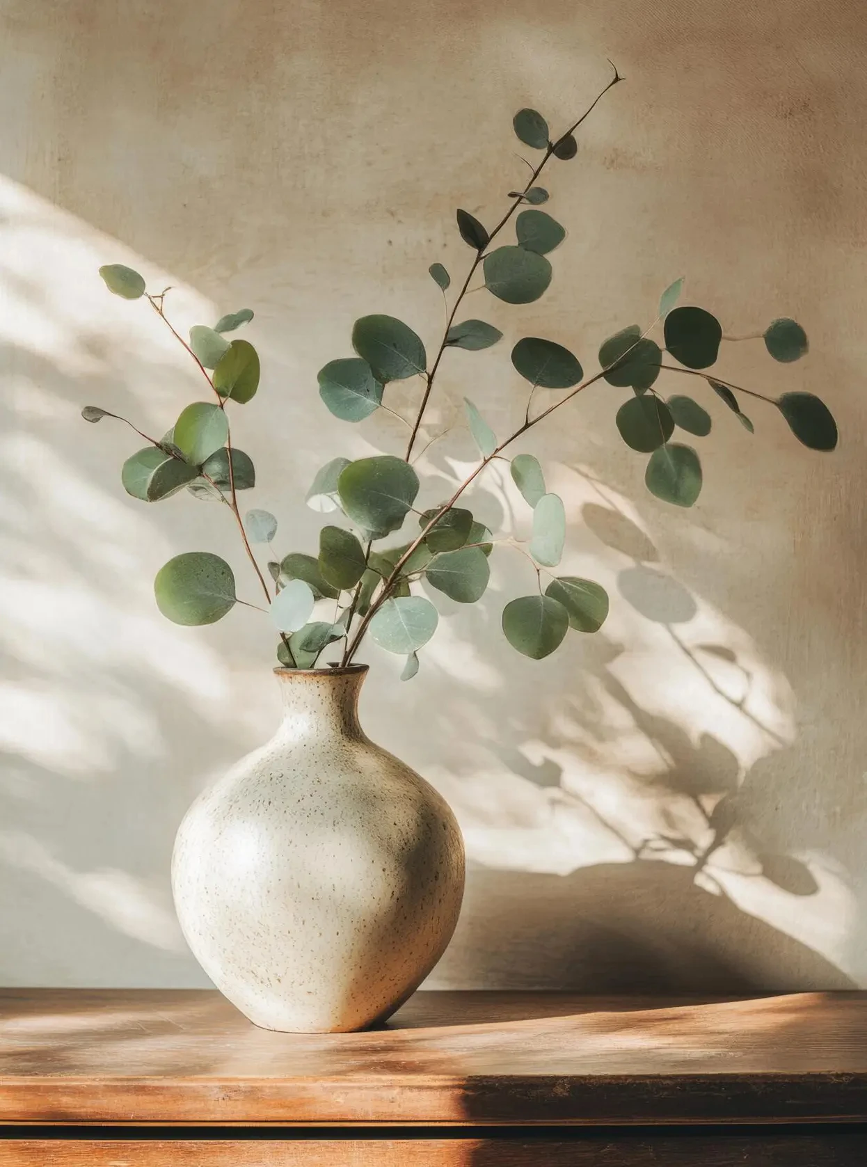 Scandinavian Olive Tree Branches & Leaves Minimalist Canvas Wall Art Decor
