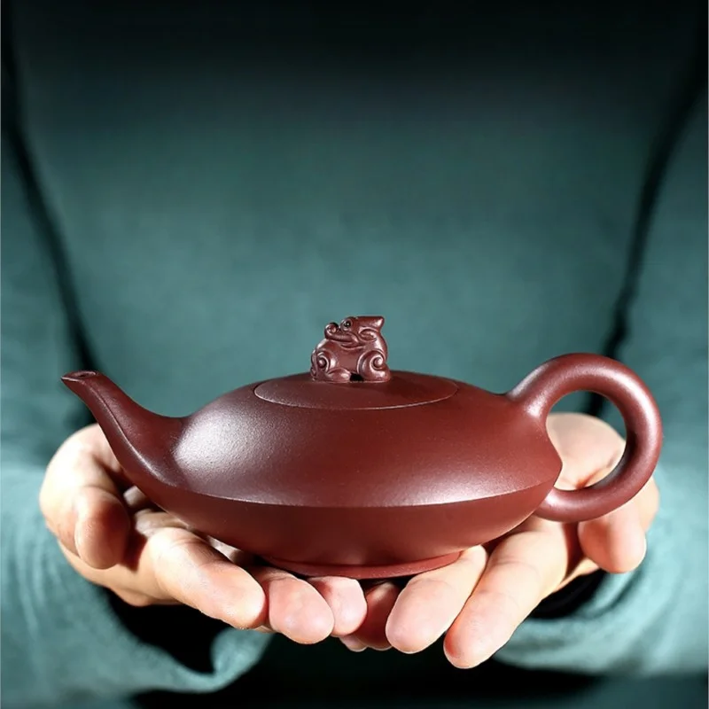 

Purple clay pot set pure hand-made home tea kettle teapot to animal