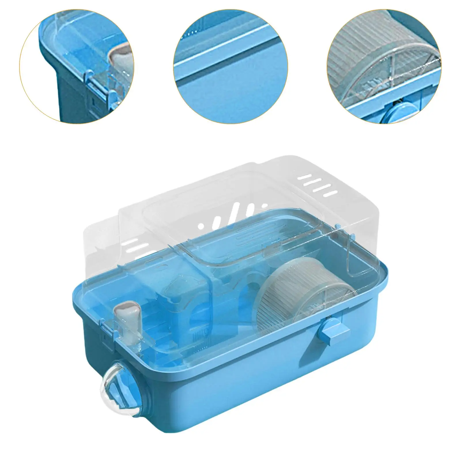 Clear Transparent Hamster Cage Breathable 2 Tier Hamster Habitat House for Bunny Gerbils Hedgehog Mice Small Animals Supplies