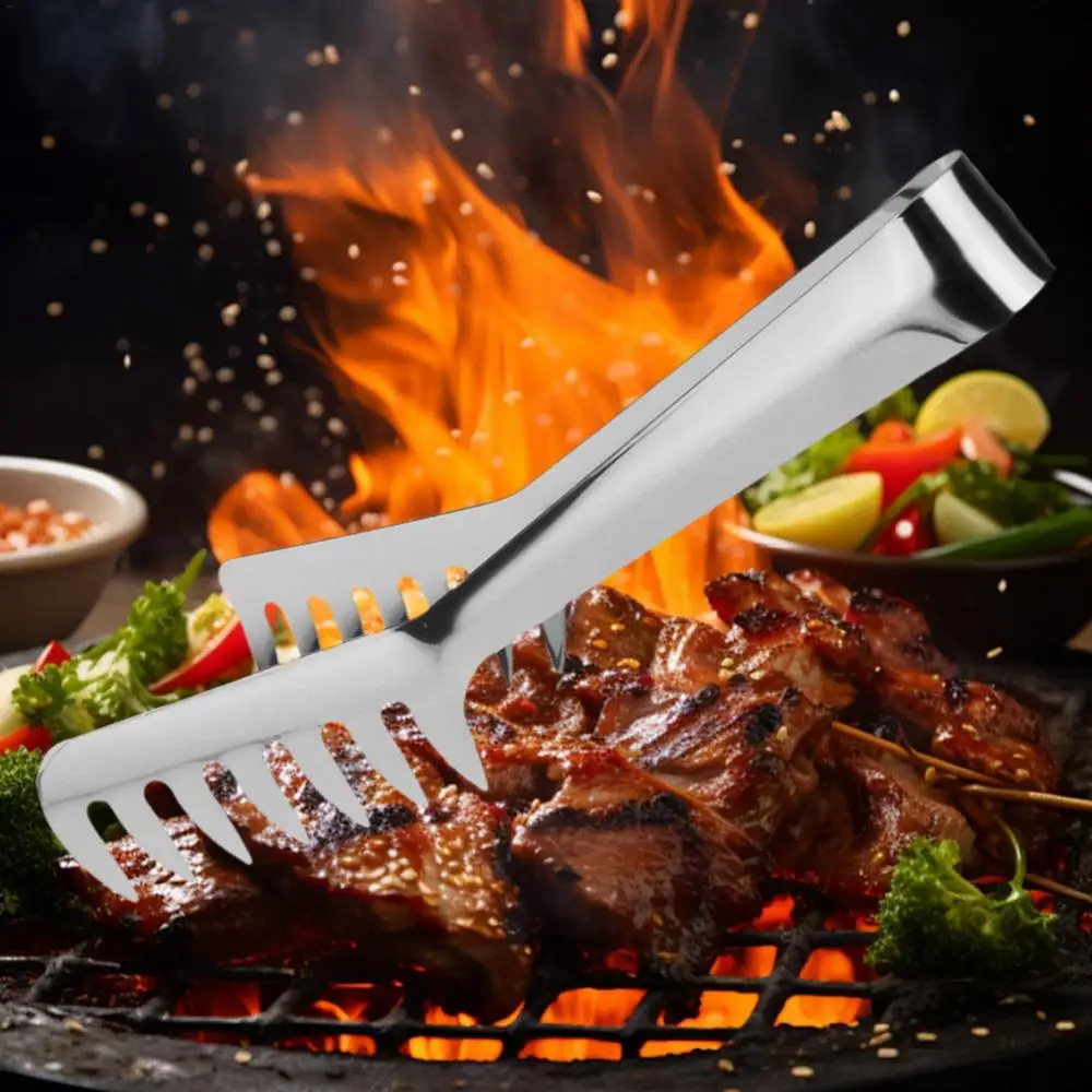 Description Picture 3 of itemStainless Steel Pasta Tongs Spaghetti Server Heat Resistant tool Comfortable Grip Spaghetti Noodle Cooking Tongs Kitchen Gadgets