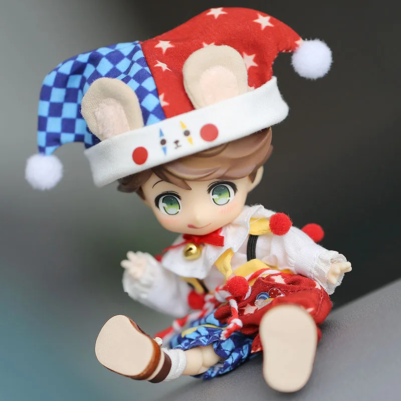 Ob11 Doll Circus Clown Costume Clothes With Doll Joker Hat For Molly, Gsc, Ymy Body, Ufdoll, 1/12 Bjd Doll