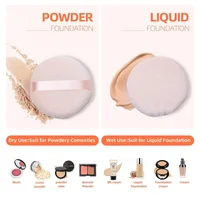 5Pcs Round Makeup Sponges Cosmetics Tools Soft Velvet Powder Puff Blender Sponges Facial  Foundation Make Up Accessories 2