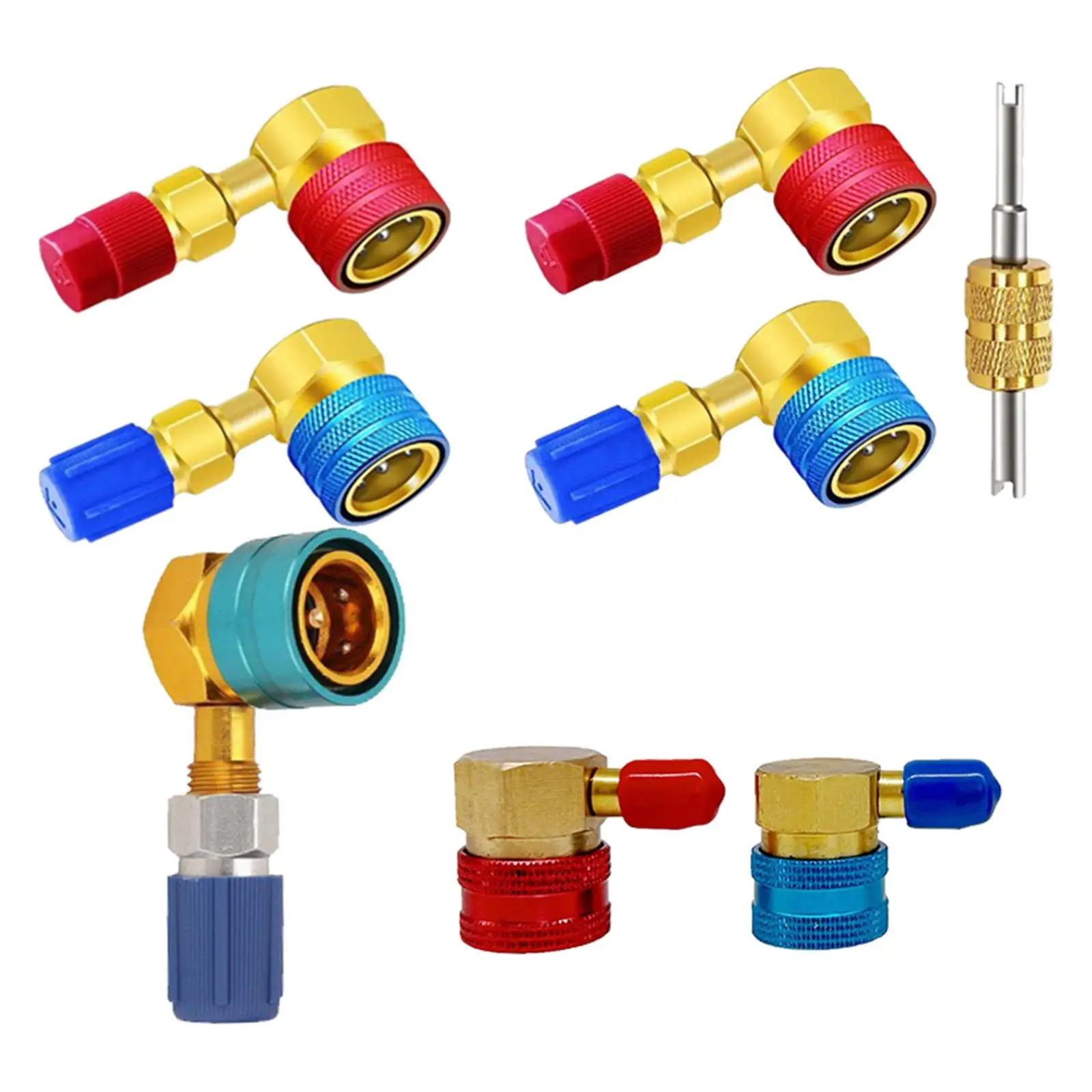 Adattatore Per Attacco Rapido Ac R134A R1234Yf Connettore Adattatore Rapido R1234Yf Per Ricarica Refrigerante Ac Installazione Robusta E Facile