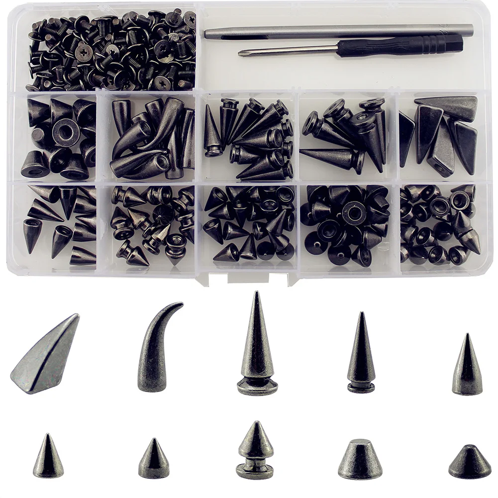 10-50pcs Punk Rivets Metal Cone Studs And Spikes Silver Warhead DIY Punk  Garment Crafts Tools Clothes Shoes Leather Accessories - AliExpress