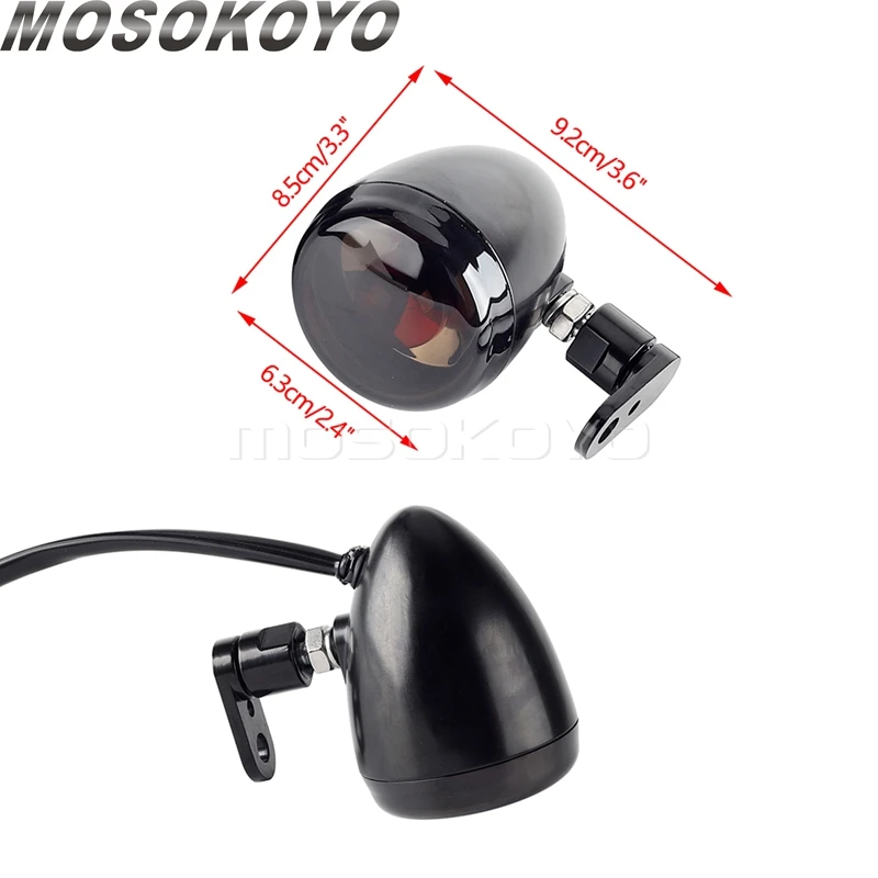 Front Turn Signals Bullet Indicator Light For Harley Dyna Softail Low Rider FXRS FXLR FLSTS Heritage Springer Sportster Custom