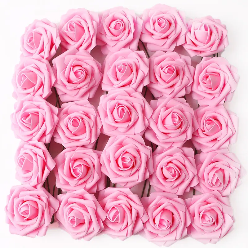 10/25 Stück Rosen-Kunstblumenköpfe, künstliche Blumen, Blumenstrauß, Hochzeit, Hochzeit, Dekoration für Heimdekoration, Girlande, Bastelzubehör – Detail 15