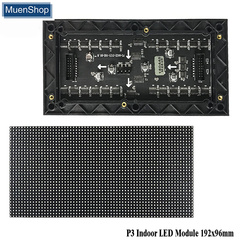 

P3 комнатный SMD2121 64x32 точки полноцветный светодиодный дисплей модуль 1 / 16 Сканирование x 96 мм