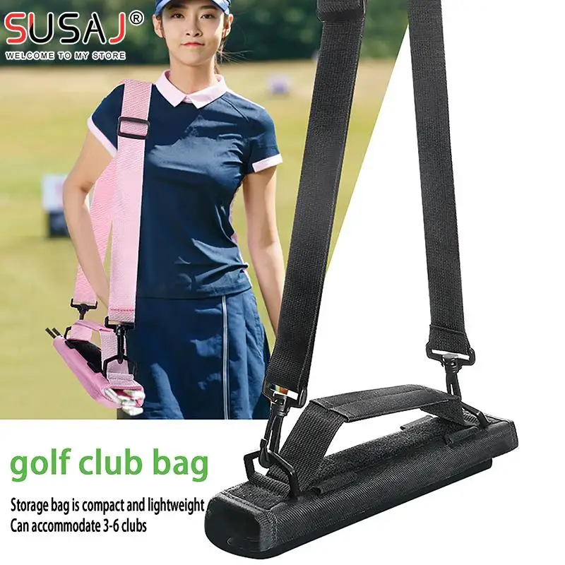 

Golf Training Case With Adjustable Shoulder Straps Mini Lightweight Nylon Golf Club Carrier Bag Carry Driving Range Travel Bag