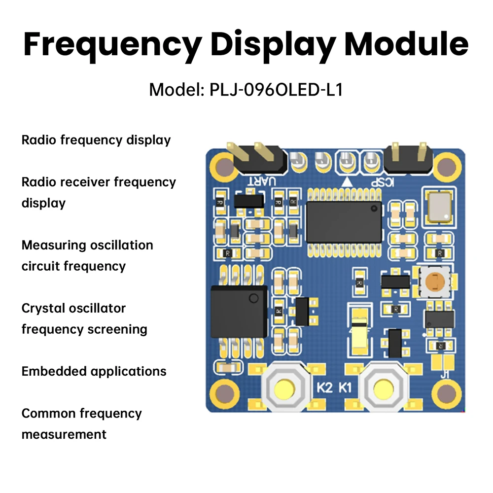 Misuratore di frequenza RF 1kHz ~ 100MHz Display del segnale di frequenza OLED Contatore di frequenza ad alta precisione PER ricetrasmettitore radioamatoriale FM - immagine 5