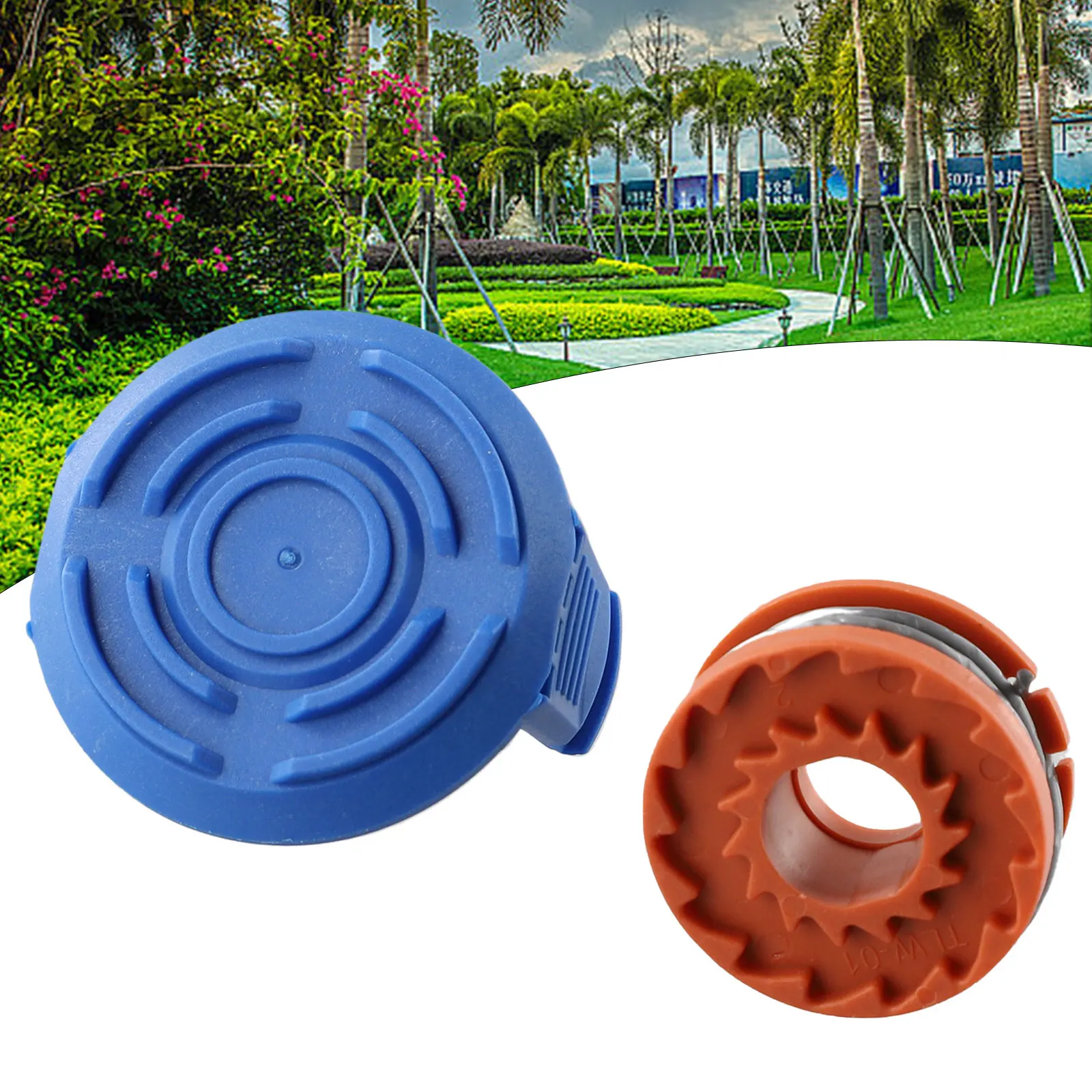 1Pc Trimmer Spool Line + Cap Per Macallister Mgtp18Li 1.5Mm 1X2.5M Strimmer Per Decespugliatori E Trimmer Da Giardino