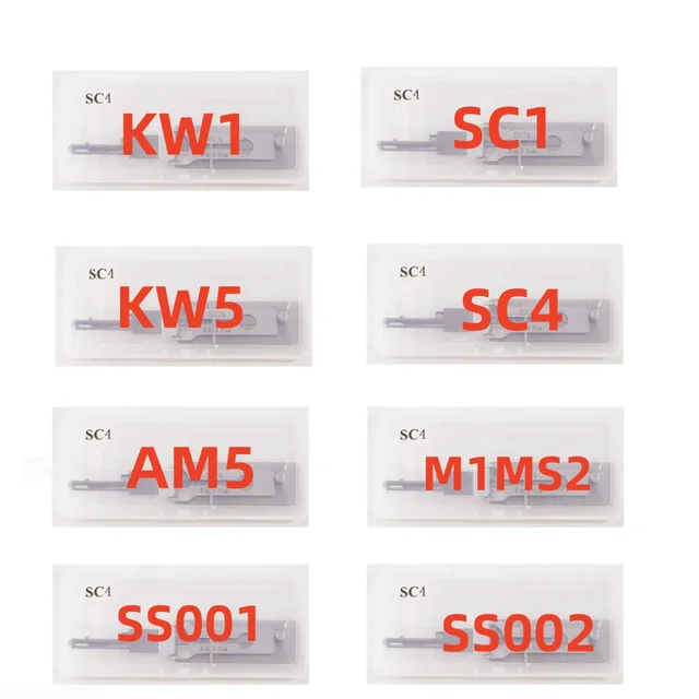 Lishi styles Tools SC1 SC4 KW1 M1/M2 AM5 KW5 M1 MS2 SS001 PRO SS002 PRO 2in1 locksmith tools 1