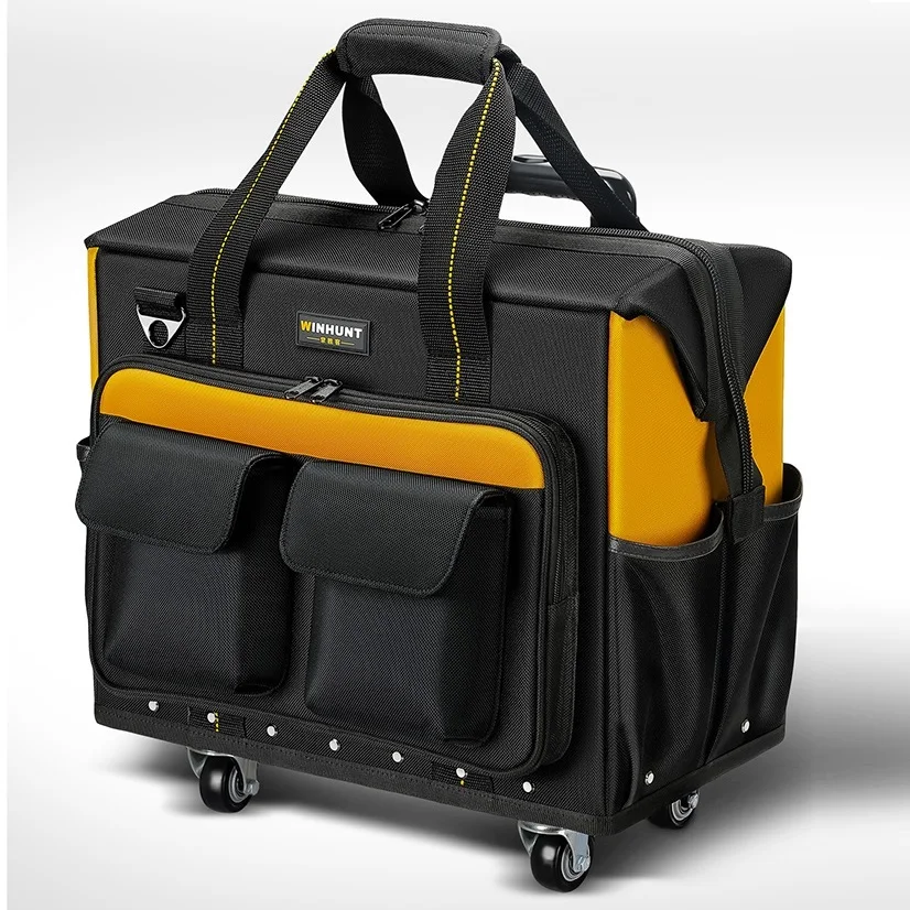 

Tool Bag Electrician on Wheel Tie Rod Professional Toolbox Organizer Storage Toolbag Portable Multi-tool Pocket Fishing