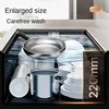 Nano 304 Stainless Steel Handmade Sink Vegetable Washing Basin Large Single Slot kitchen Sink Under The Counter Basin 4