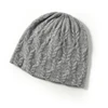 100%Cashmere Hat for Women Winter Soft Warm Leaf Pattern Knitted Slouchy Beanies Bonnet Y2K HipHop Ski Skullies Cap Men  Bonnet 2