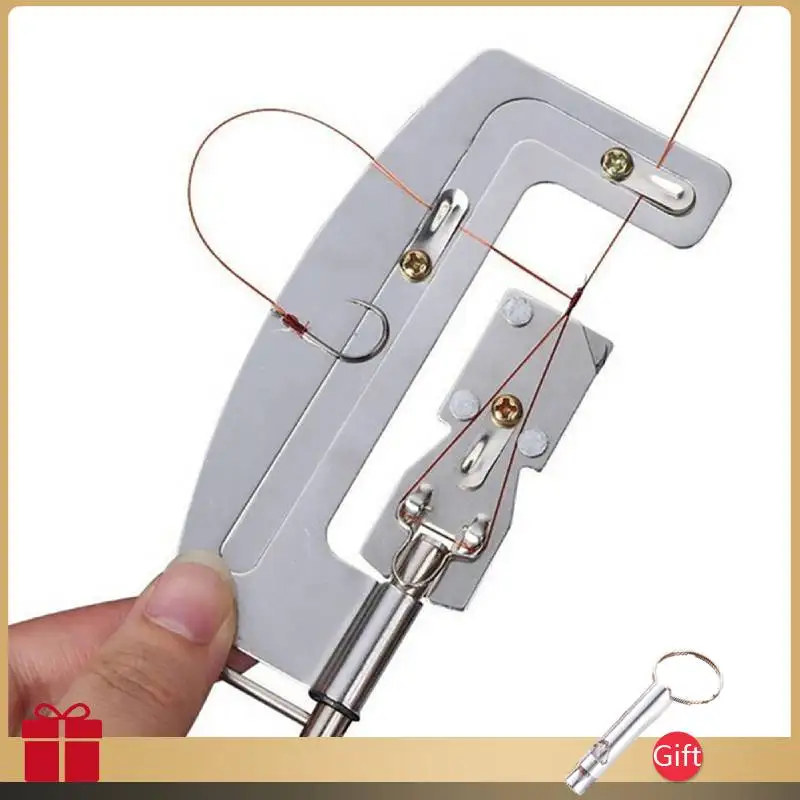 

Fishing Accessories Semi Automatic Fishing Hooks Line Tier Machine Portable Stainless Steel Fishhook Line Knotter Tying Tackle