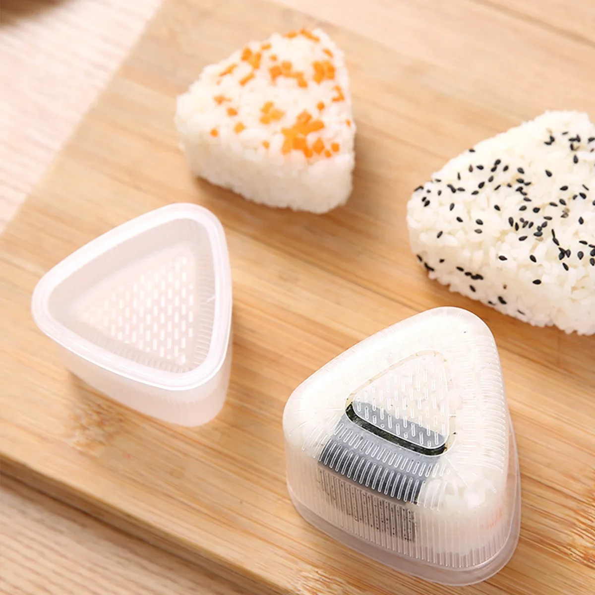 1/2PCS Sushi Mold Triangle Rice Ball Press Japanese Onigiri Bento Gadget Kitchen Accessory