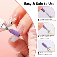 100+1PC Bandes de ponçage à 4 grains avec mini mandrin, tête de ponçage pour ongles de 3 mm, pour machine de ponçage électrique, outils de manucure et nail art 5