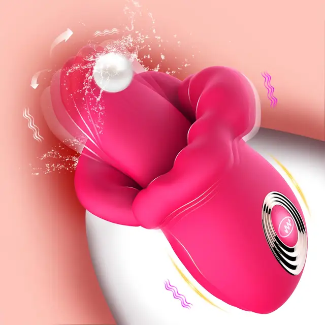 Klitoris lecken Stimulator mit vibrierender rotierender Zunge Klitoris Nippel G-Punkt Analstimulation wasserdicht weiblicher Orgasmus Sexspielzeug