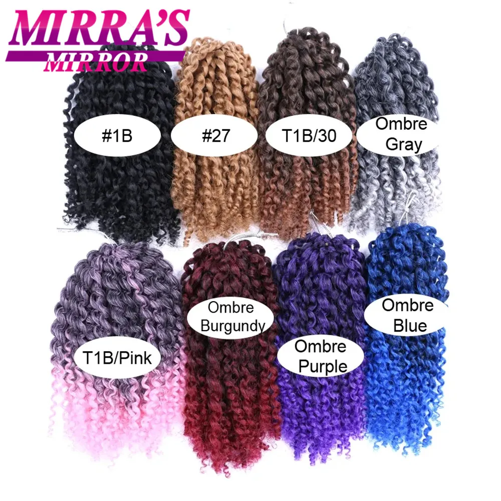 3pcs Marlybob Crochet Braid Hair 8 Inch Short Passion Twist Synthetic Braiding Hair Kinky Curly Marlybob Crochet Hair Extensions