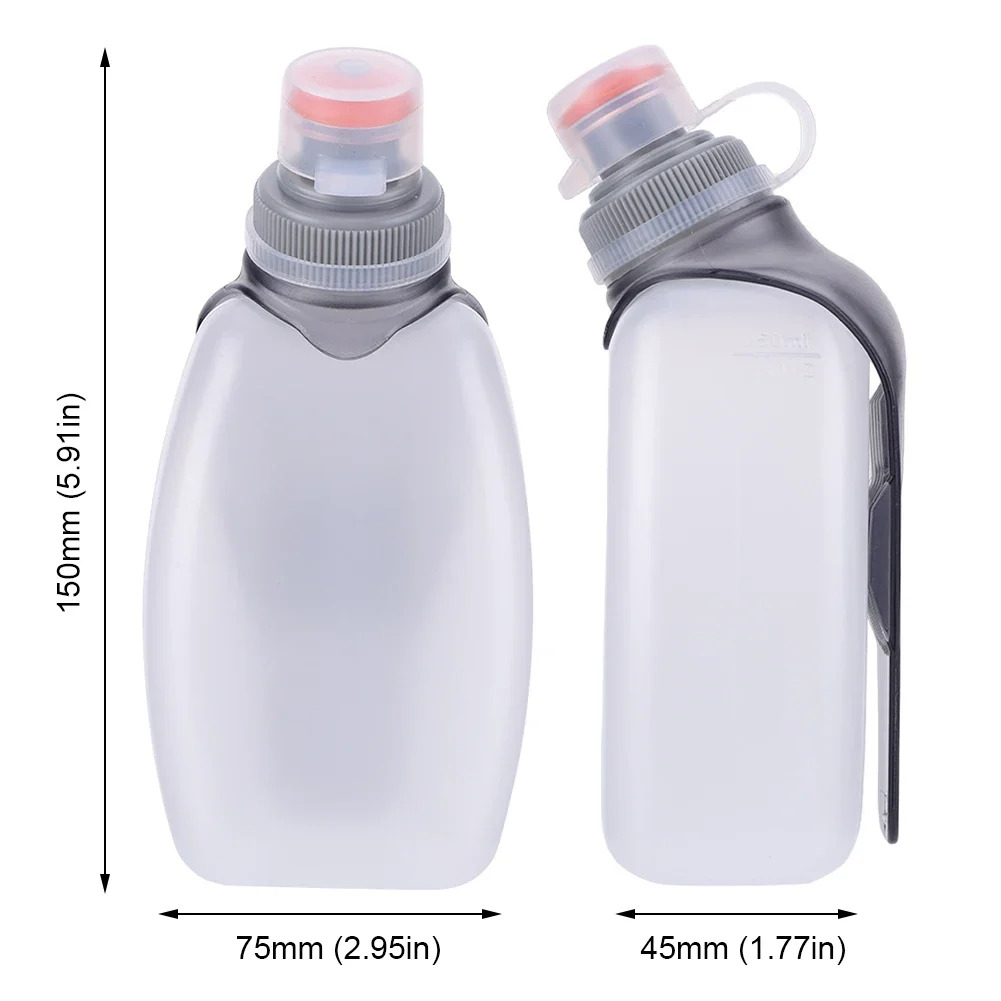 200ml 250ml Water Bottle Portable Waist Belt Bottle with Clip & Dustproof Lid Leakproof for Outdoor Camping Running Bottle
