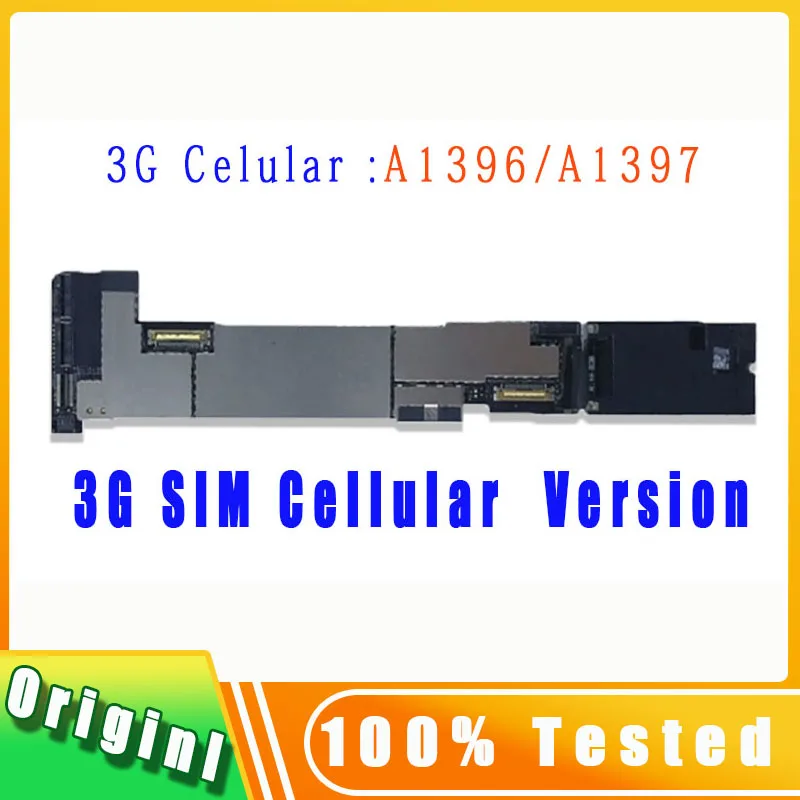IPad 2 Logic Board A1395 WIFI Versions A1396/A1397 3G Cellular Versions For IPad 2 Motherboard 100% Original NO iCloud mobile motherboard cell phone parts