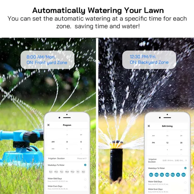 Tuya Wifi Sprinkler Vezérlő Intelligens Öntözési Időzítő 8 Zónák Automatikus Öntözőkészülék Kompatibilis Az Alexa Google Home -Val - Image 2