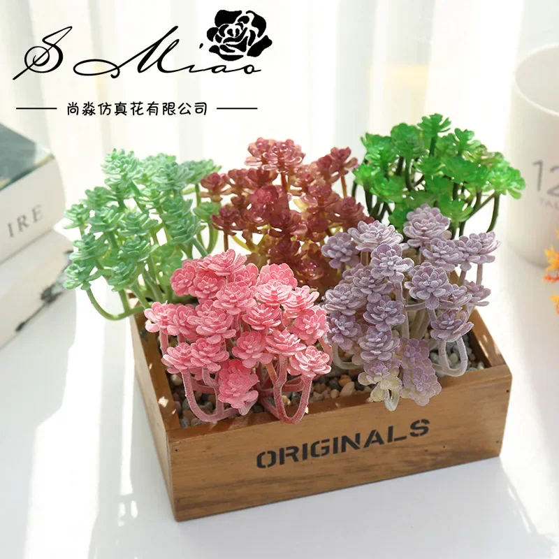 Lush Green Succulent Cactus Decorative Accessory