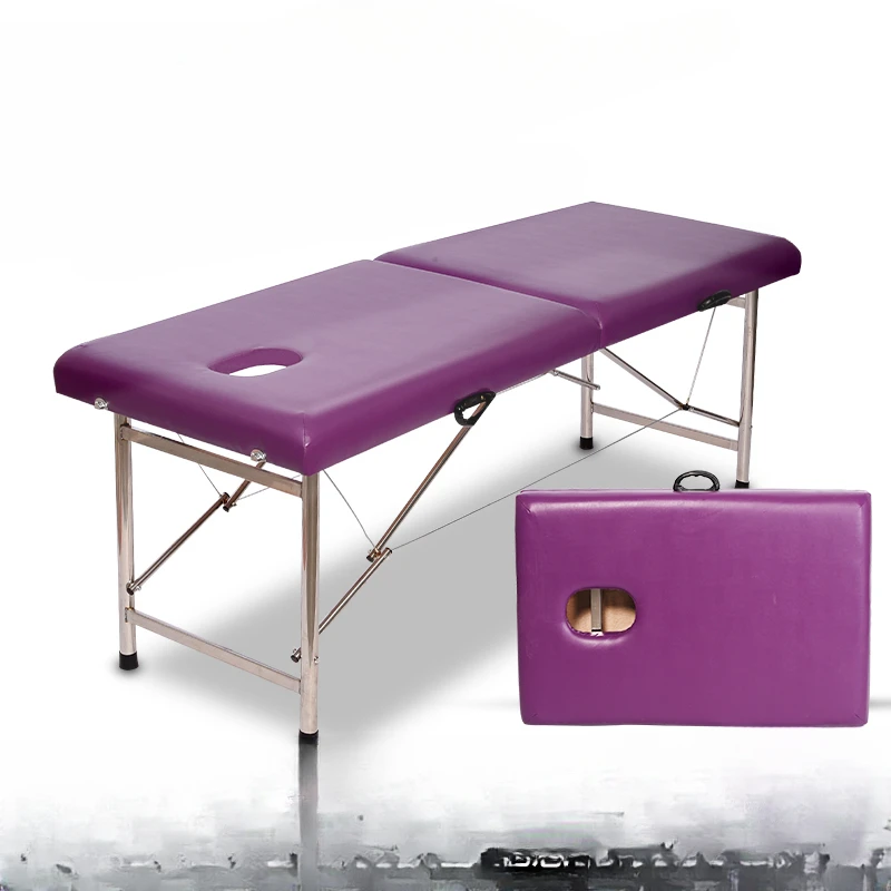 Folding Metal Portable Massage Beds Face Bathroom Ear Cleaning Beauty Massage Beds Pedicure Lit Pliant Salon Furniture MR50MB