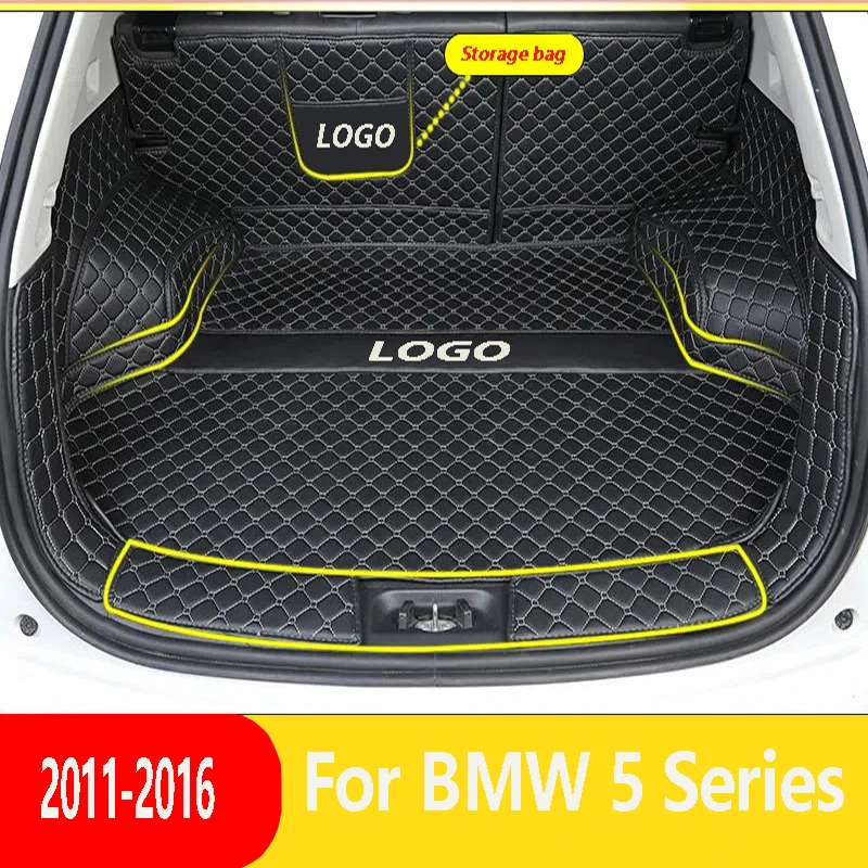 

Кожаный коврик для багажника автомобиля для BMW 5 серии F10 2011-2016, кожаный коврик для груза, кожаный коврик для домашних животных, подкладки для стайлинга автомобиля