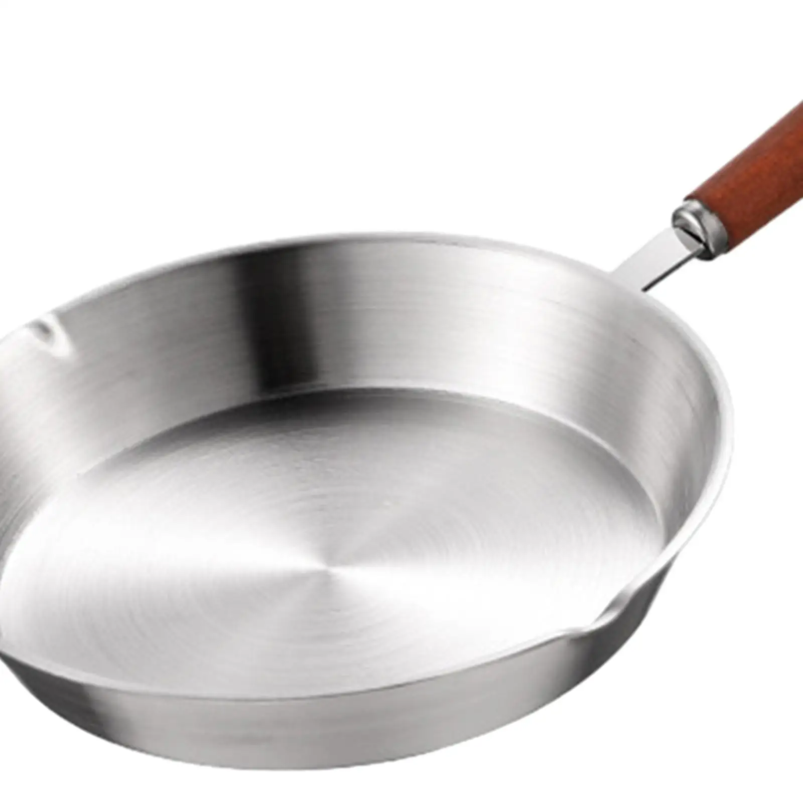 Stainless Steel Frying Pan Kitchen Cookware Ergonomic Handle Cooking Pan Egg Frying Pan Nonstick for All Stovetops Travel Rvs