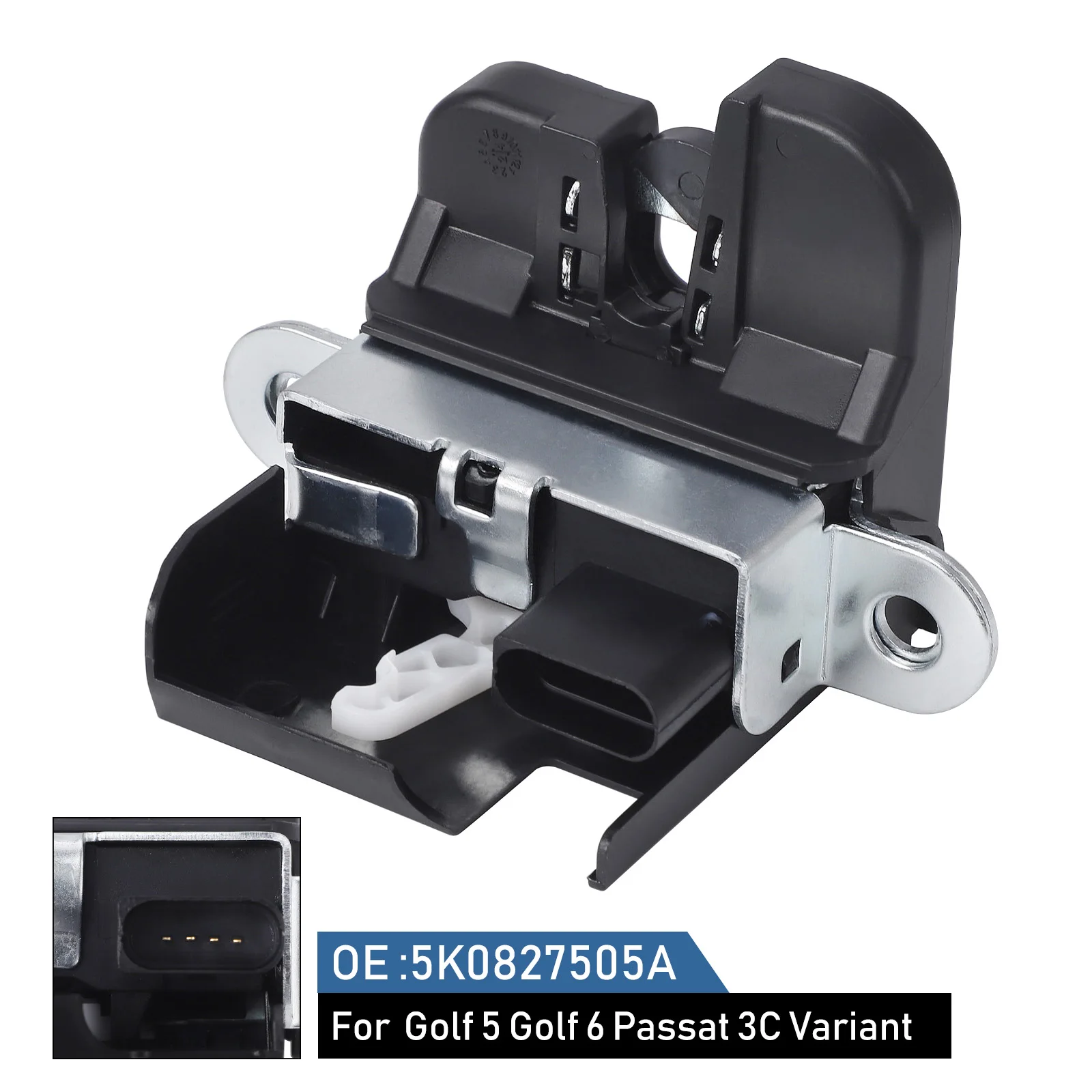 สำหรับรถยนต์ VW Golf 5 6 GTI Passat 3C Variant B6 B7 Polo Tiguan Seat Leon 1T0827505H ตัวล็อคฝากระโปรงท้าย 5K0827505A 1K6827505E 1