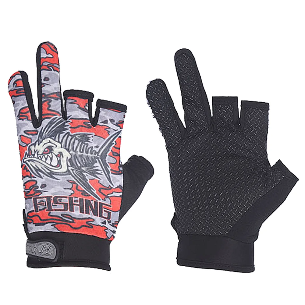 Fishing Gloves 3 Fingers Cut Gloves Sun Protection Gloves Outdoor Sunblock Gloves for Cycling Photography